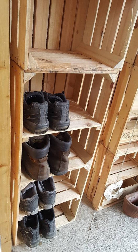 outlet diy wooden crate shoe rack diy