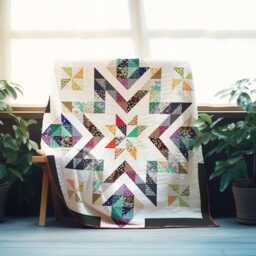 Superstar Ii Quilt Pattern - Modern Star Patchwork Throw - PDF Download - thumbnail 1