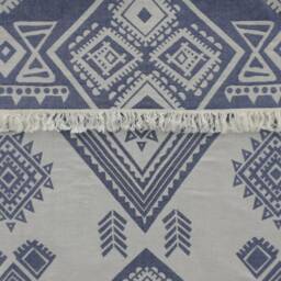 "Turkish Towel, Aztec Towel, Double Face Towel, Navy Blue Towel, Bohemian Towel, 36""x67" - thumbnail 3
