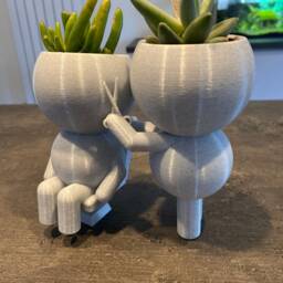 Funny Barber Gift Planter - Hairdresser Salon Desk Decor Succulent Plant Pot Wee Jimmy - thumbnail 2