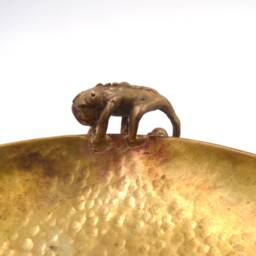 Brass Bowl With Camaleon By Carlos Tellechea - thumbnail 3