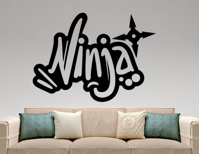 Ninja Sign Wall Decal Vinyl Sticker Japanese Warrior Samurai Fighting Martial Fight Art Home Interior Decorations Kids Boys Room Decor 7Ninz - image 1