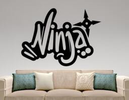 Ninja Sign Wall Decal Vinyl Sticker Japanese Warrior Samurai Fighting Martial Fight Art Home Interior Decorations Kids Boys Room Decor 7Ninz - thumbnail 1