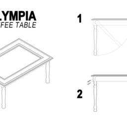 Handmade Coffee Table With Gold Leaf & Florentine Manuscript - thumbnail 4