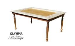 Handmade Coffee Table With Gold Leaf & Florentine Manuscript