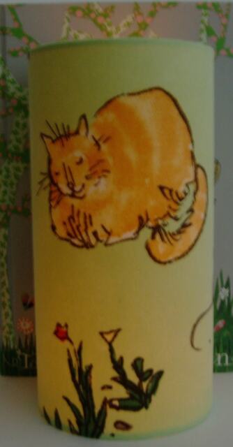 New Menagerie Ginger Cat Handmade Children's Tall Night Light - image 1