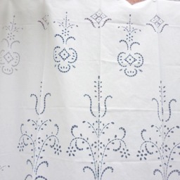 Handmade White Cutwork Curtain Cottage Chic Cotton Window Treatment - thumbnail 4