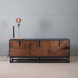 Walnut Tv Unit - Media Sideboard Handmade Furniture Koda - thumbnail 3