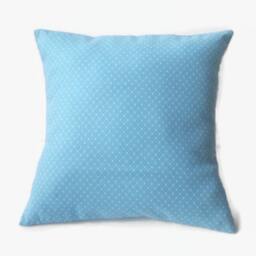 Sky Blue Decorative 16x16 Pillow Cover With A Diamond & Pin Dot Design - thumbnail 3