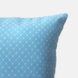 Sky Blue Decorative 16x16 Pillow Cover With A Diamond & Pin Dot Design - thumbnail 2