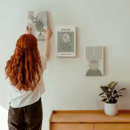 Canvas Set Of 3 - Geometric Botanical Patterns Poster, Green Wall Art Print, Abstract Decor - thumbnail 3