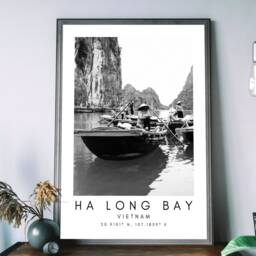 Ha Long Bay Vietnam Print Minimalist Asian Wall Art - thumbnail 2