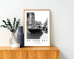 Ha Long Bay Vietnam Print Minimalist Asian Wall Art - thumbnail 1