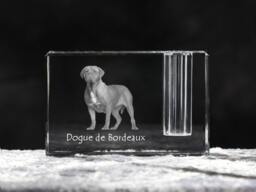 Dogue De Bordeaux, French Mastiff, Crystal Pen Holder With Dog, Souvenir, Decoration, Limited Edition, Collection - thumbnail 1