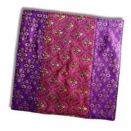 Eclectic Boho Pillow Cover Purple & Pink With Golden Accents - thumbnail 2