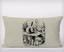 Alice in Wonderland Caterpillar Vintage- Customizeable Personlized - Cushion Cover Case Or Stuffed With Insert - thumbnail 2