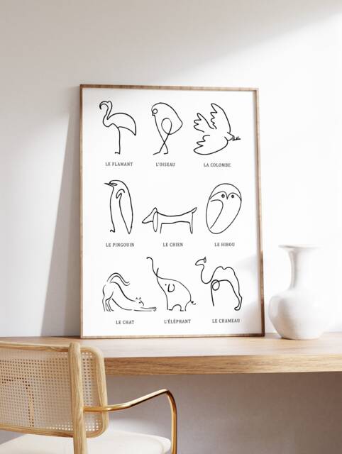 Picasso Minimalist Line Art, Poster Print, Gallery Quality, Wall Art Decor, Ideal Gift, Multiple Sizes Quality - image 1