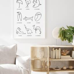 Picasso Minimalist Line Art, Poster Print, Gallery Quality, Wall Art Decor, Ideal Gift, Multiple Sizes Quality - thumbnail 3