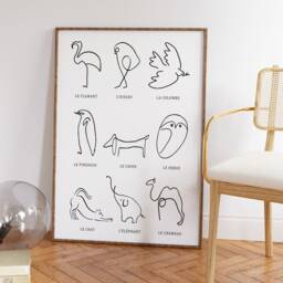 Picasso Minimalist Line Art, Poster Print, Gallery Quality, Wall Art Decor, Ideal Gift, Multiple Sizes Quality - thumbnail 2