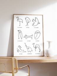 Picasso Minimalist Line Art, Poster Print, Gallery Quality, Wall Art Decor, Ideal Gift, Multiple Sizes Quality - thumbnail 1