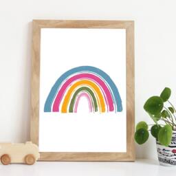 Rainbow Nursery Print, Girls Prints, Bedroom Decor, Wall Art - thumbnail 1