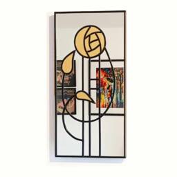 Mackintosh Stain Glass Style Art Deco Wall Mirror Rose 7 Jpc Mirrors Gift Available in Different Sizes - thumbnail 3