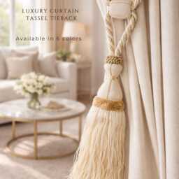 Luxury Curtain Tassel Tieback - Large Rope Holdback 35cm - Elegant Drapery Tie Back For Voile & Curtains