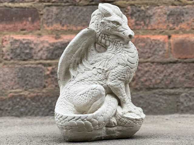 stone Dragon Figurine Outdoor Baby Decoration Concrete Animal Sculpture Cement Wildlife Ornament Garden & Home Decor Yard Art Gift - image 1