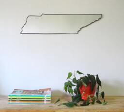 Tennessee Mirror/Wall State Outline Silhouette Shape Art University Of Ut Vols Nashville - thumbnail 1