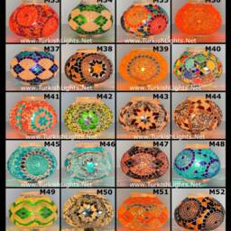 9 Ball Turkish Sultan Mosaic Chandelier With Medium Globes Multi-Color - thumbnail 4