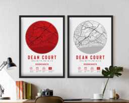 Bournemouth Dean Court Vitality Stadium Prints & Frames - Afc The Cherries Gift Decor Dad Granddad Uncle Brother Son Football - thumbnail 1