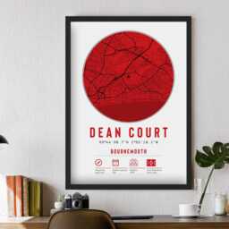 Bournemouth Dean Court Vitality Stadium Prints & Frames - Afc The Cherries Gift Decor Dad Granddad Uncle Brother Son Football - thumbnail 3