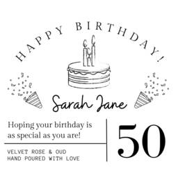 Birthday Candle Gift For Any Age, Personalised Keepsake Friend, Luxury Custom - thumbnail 4