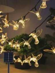 20 Led Solar Bird String Lights, Waterproof PVC Decor For Garden, Patio, Balcony, Outdoor Party, Cozy Home Lighting - thumbnail 4