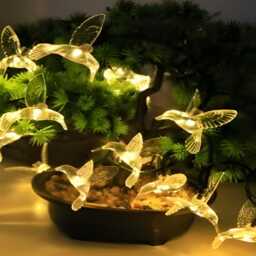 20 Led Solar Bird String Lights, Waterproof PVC Decor For Garden, Patio, Balcony, Outdoor Party, Cozy Home Lighting