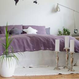 Purple Duvet Cover in Handmade, 100% Linen Bedding, Bedlinen, European Flax, King, Queen, Full, Single, Custom Sizes Available - thumbnail 2