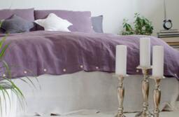 Purple Duvet Cover in Handmade, 100% Linen Bedding, Bedlinen, European Flax, King, Queen, Full, Single, Custom Sizes Available