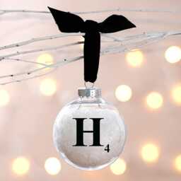 Personalized Letter Bauble Scrabble Tile Christmas Ornament