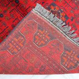 3x5 Ft Afghan Bokhara Red Rug, Turkmen Oriental Geometric Khal Mohammedi Bukhara Handmade Livingroom, D??cor Office Area Rug - thumbnail 4