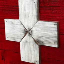 Wood Switzerland Flag Wall Art - thumbnail 4