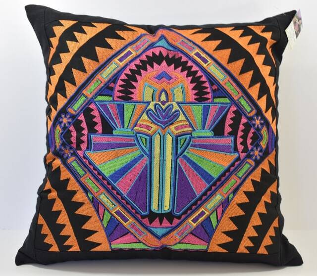 Orange Woven Pillow Cover - Spring Summer Home Christmas Gift - image 1