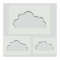 Cloud Stencils, Room Decoration, 3 Piece Stencil Kit, Reusable Stencils For Wall Art, Home D??cor, Painting, Art & Craft. Group 1 - thumbnail 3