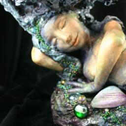 Sea Goddess, Ooak Sculpture, Sarah Pierzchala Free Shipping - thumbnail 4