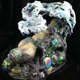 Sea Goddess, Ooak Sculpture, Sarah Pierzchala Free Shipping - thumbnail 3