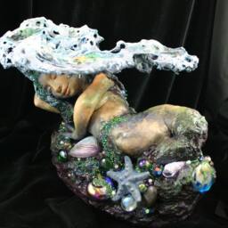 Sea Goddess, Ooak Sculpture, Sarah Pierzchala Free Shipping - thumbnail 2