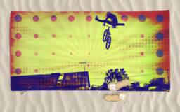 Mountain Bike Art Beach Towel Cyclist Gift, Original Design