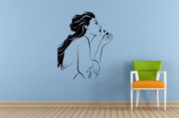 Makeup Artistry Design Girl Woman Female Chick Cosmetics Spa Salon Wall Or Car Vinyl Peal & Stick Removable Sticker Decal L1450 - thumbnail 1