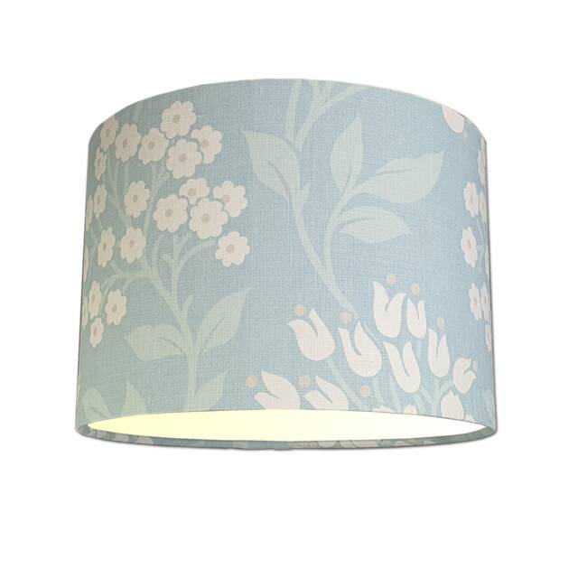 Lampshade in Laura Ashley Holkham Duck Egg Floral Fabric Handmade Various Sizes Free UK Delivery - image 1