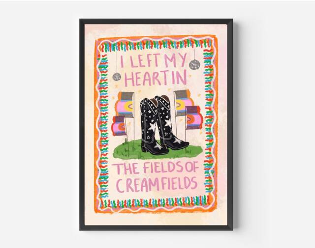 Creamfields Festival Print Illustrated Music Poster Art - Unframed