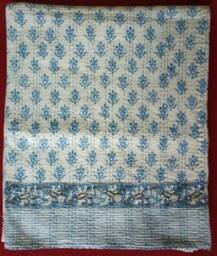 Indian Handmade Kantha Quilt, Bedspread, Coverlet Size-Multi - thumbnail 1